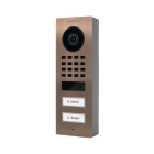 Portier vidéo ip avec détecteur de mouvement 2 sonnettes - doorbird d1102v bronze - montage saillie