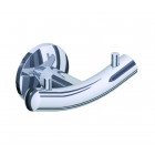 Crochet patère porte serviette double série miami en laiton chromé à visser ou à coller 