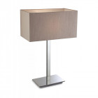 Lampe prince, acier, avec abat-jour perle