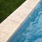 Kit complet | margelles pour piscine 8x4m en travertin beige light (+ colle, joint, hydrofuge ...)