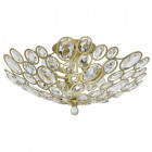 Plafonnier doré crystal 6 ampoules 27 cm