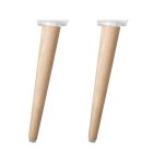 Lot de 2 pieds de table basse en bois - H.30cm