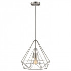 Suspension nickel satiné telford l38 1 lumières