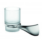 Verre à dent avec support mural zinc chromé serie monaco 130 x 100 x 110 mm