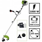 Debroussailleuse thermique 33cc itools moteur 2temps 1000w  arbre détachable coupe 255mm + lame + tête fil auto + gilet + doseur