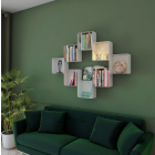 Etagère murale cube DECO-GEM L.30 x H.30 x P.15 cm Amethyste