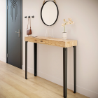 Lot de 2 pieds DECO-GEM pour table basse en acier Jaspe, H.86 cm