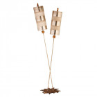 Lampadaire nettle lux, argent, 2 ampoules