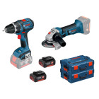 Kit Perceuse Visseuse sans fil GSR 18 V-LI + Meuleuse angulaire GWS 18-125 V-Li + 2 batteries - BOSCH
