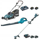 Pack sans fil 3 machines MAKITA 18V Li-ion DUR364LRF2 + DLM431PT2 + DUB361Z - LOT0148