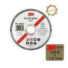 Disque 3m à tronçonner inox diamètre 125 x 1,6 mm épaisseur x 10