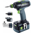 Perceuse visseuse FESTOOL T 18+3 SET - 2 Batteries, chargeur, coffret Systainer 2 + Avec renvoi d'angle FastFix - 574758