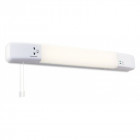 Applique slimline avec prise rasoir, blanc
