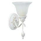 Applique murale blanche country 1 ampoule 27 cm