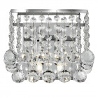 Applique carrée 2 ampoules hanna, en chrome et cristal