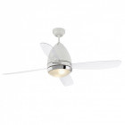 Ventilateur de plafond avec lumière blanc faretto 2 ampoules