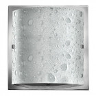 Applique daphné, chrome poli, verre motif bulles, led