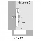 Embase cruciforme avec manchons à écartement et vis spéciales