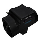 Enexo - 110369 - triplite noir et 2 chargeurs usb