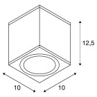 Enola plafonnier extérieur carré m anthracite led 10w 3000k/4000k ip65 (1003421)