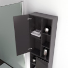 Meuble de salle de bain 120cm bloc 18 - ensemble suspendu avec colonne noir