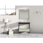 Meuble de salle de bain 80cm metal 11 - ensemble noir et vert