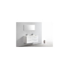 Ensemble meuble salle de bains double vasque 120 cm ideo blanc laqué