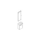 Ensemble meuble salle de bains  lave mains wc blanc laqué
