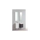 Ensemble meuble salle de bains  lave mains wc gris foncé laqué