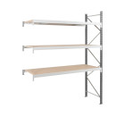 Rayonnages mi-lourd MANORGA EPSIVOLH.2500 x L.2500Prof.600 mm - Suivant - 4 niveaux - ZRRAYOSLD252560S1