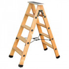 Escabeau A Double Plans De Montée Compas Rigide - 3 marches + tablette