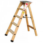 Escabeau Bois Professionnel 7 marches + tablette