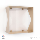 Etagère murale cube échancrée DECO-GEM Agate. L.30 x H.30 x P.15 cm