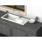 Evier céramique lingot blanc sarreguemines 1cuve + egouttoir