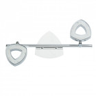 Spot chromé techno 2 ampoules 18 cm