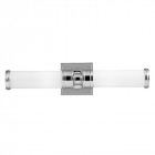 Applique payne, chrome poli et verre opale, 2 ampoules