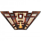 Applique classic craftsman, verre tiffany multicolore
