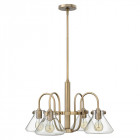 Suspension congress, couleur caramel brossé, 4 ampoules, 68 cm