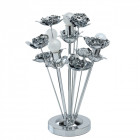 Lampe de table chromée flora 4 ampoules 45 cm