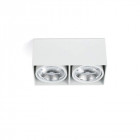 Plafonnier blanc tecto 2 ampoules h12 cm