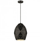 Suspension noir mat derby l23 1 lumières