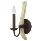 Applique middlefield, fer et bois, 1 ampoule