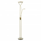 Lampadaire livorno avec liseuse, laiton antique