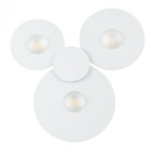 Plafonnier blanc techno 3 ampoules 3.5 cm