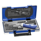 Tournevis porte-embouts revolver cliquet + embouts EXPERT by Facom - 59 pièces - E160804