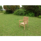 Fauteuil empilable audia en teck premium