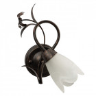 Applique murale marron country 1 ampoule 27 cm