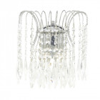 Applique 2 ampoules waterfall, en chrome et cristal