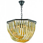 Lustre en cristal champagne doré manchester 5 lumières