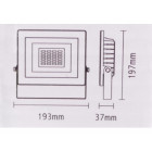 Projecteur led phare slim blanc 30w ip65 - couleur eclairage : blanc chaud 2300k - 3500k